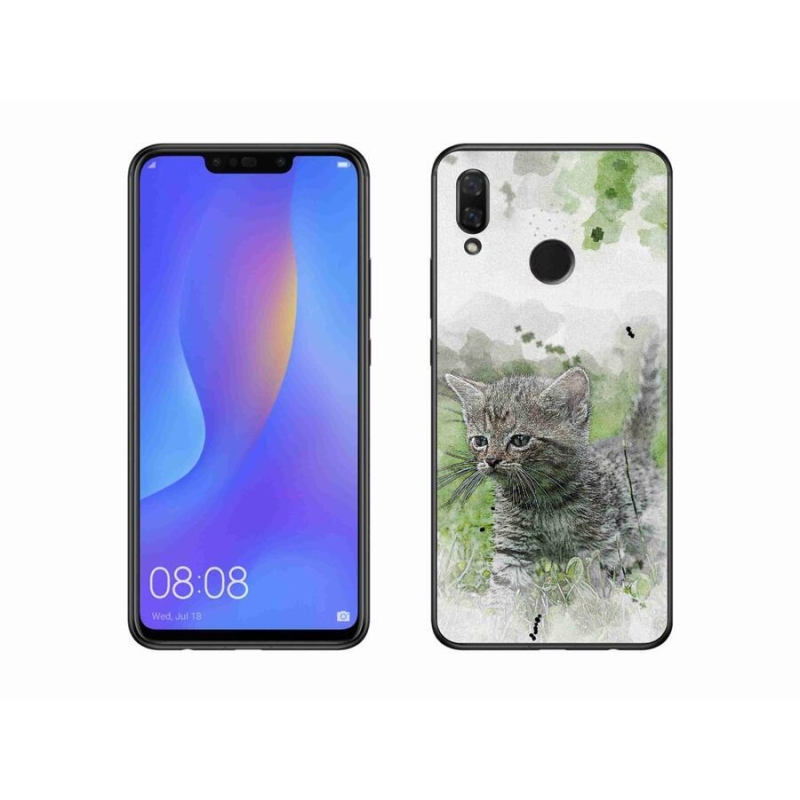 Gél borító mmCase mobil Huawei Nova 3i - aranyos cica 1