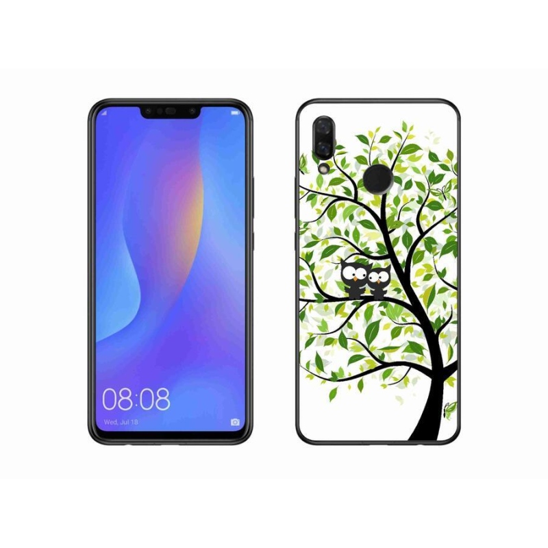 Gél borító mmCase a Huawei Nova 3i számára - baglyok a fán