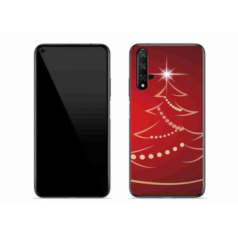 Gél borító mmCase a Huawei Nova 5T-hez - karácsonyfa karikatúra