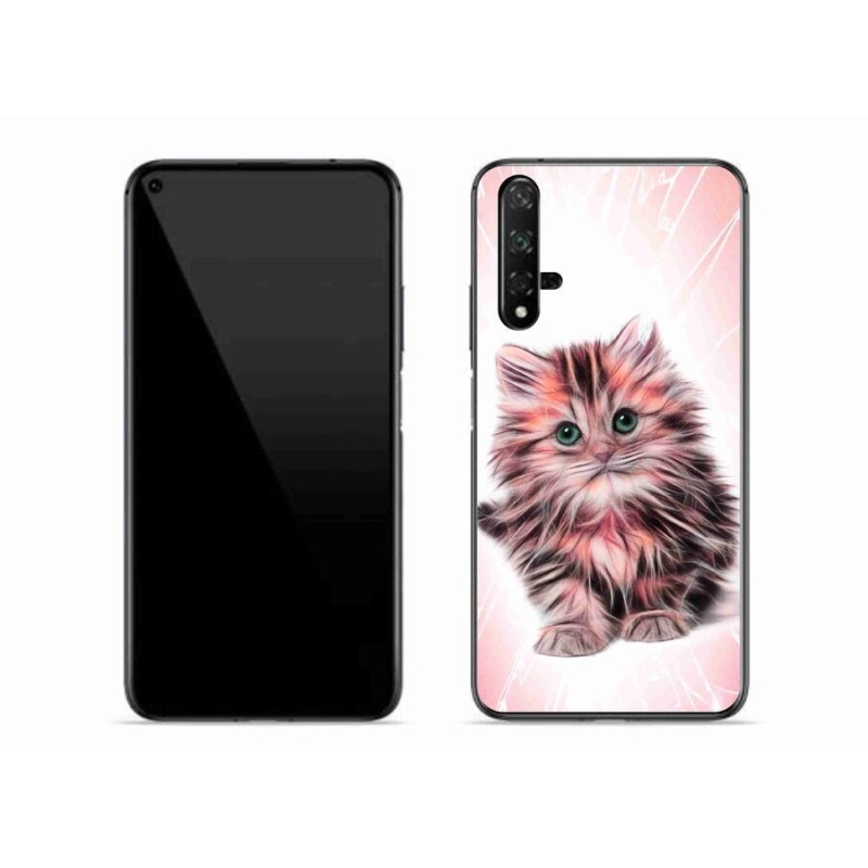 Gél borítás mmCase mobil Huawei Nova 5T - aranyos cica