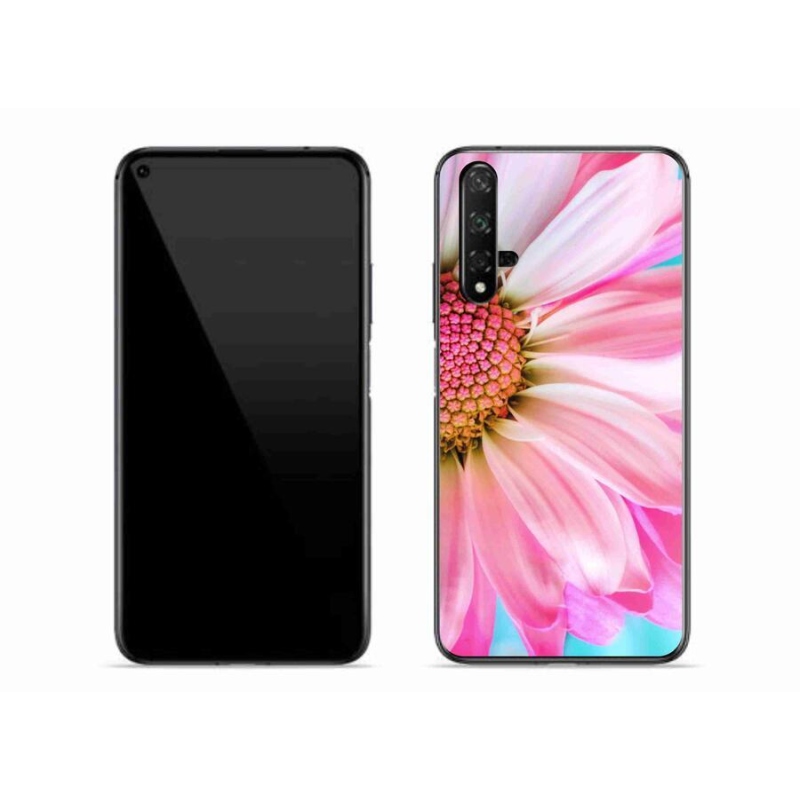 Gél borítás mmCase a Huawei Nova 5T-hez - rózsaszín virág
