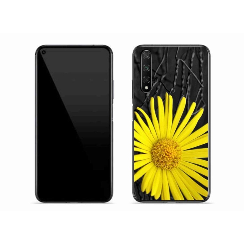 Gél borítás mmCase a Huawei Nova 5T-hez - sárga virág