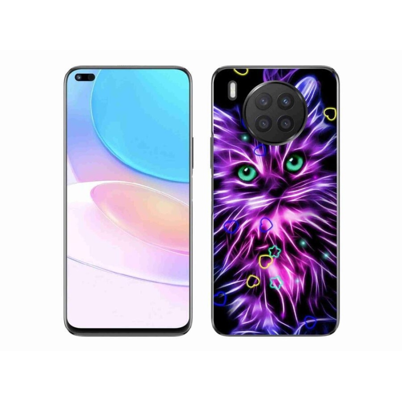 Gél borítás mmCase a Huawei Nova 8i készülékhez - absztrakt macska