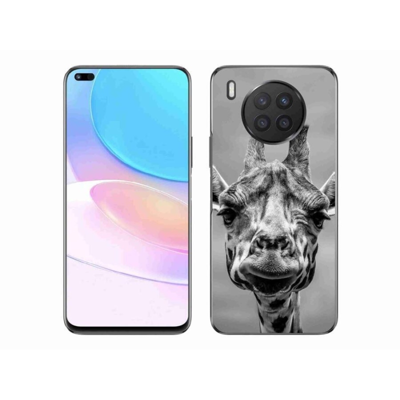 Zselés borítás mmCase a Huawei Nova 8i készülékhez - fekete-fehér zsiráf