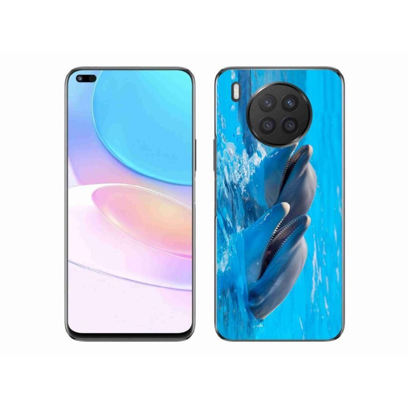 Gél borító mmCase mobil Huawei Nova 8i - delfinek - mobiltelefonokhoz