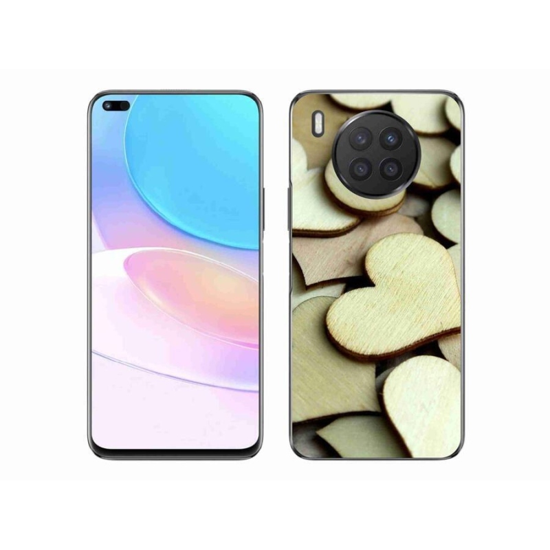 Gél borító mmCase a Huawei Nova 8i készülékhez - fából készült szívek