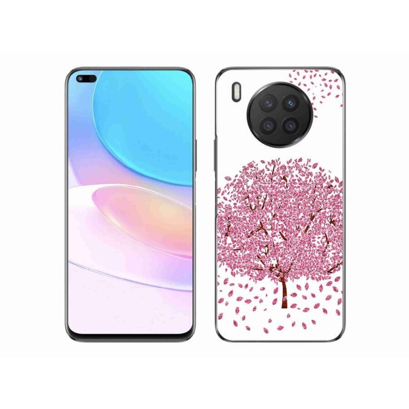 Gél borító mmCase mobil Huawei Nova 8i - rajzfilm fa levelekkel