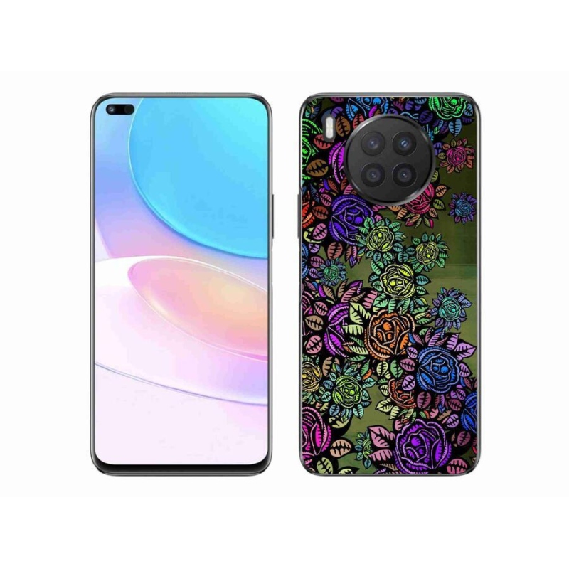 Gél borító mmCase a mobil Huawei Nova 8i - virágok 6