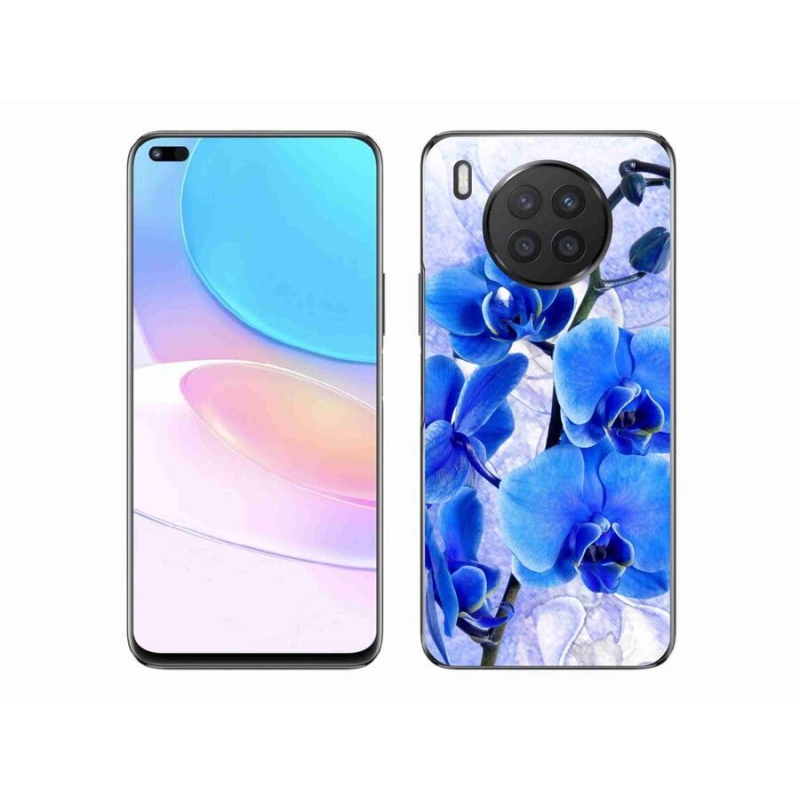 Gél borító mmCase a Huawei Nova 8i készülékhez - kék virágok