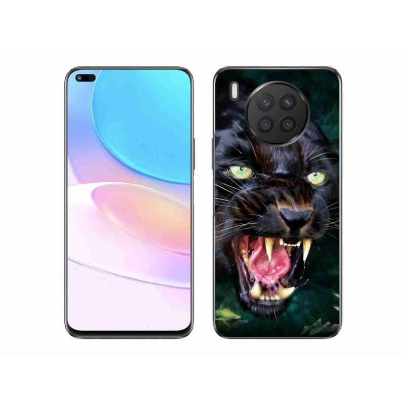 Gél borítás mmCase a Huawei Nova 8i készülékhez - dühös fekete párduc