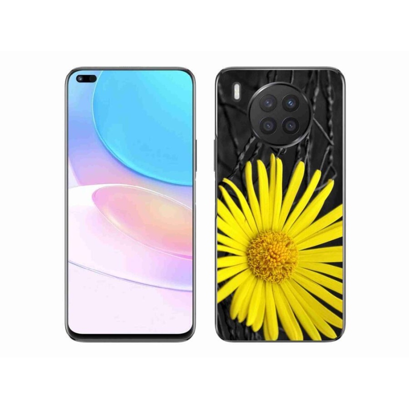 Gél borítás mmCase a Huawei Nova 8i készülékhez - sárga virág