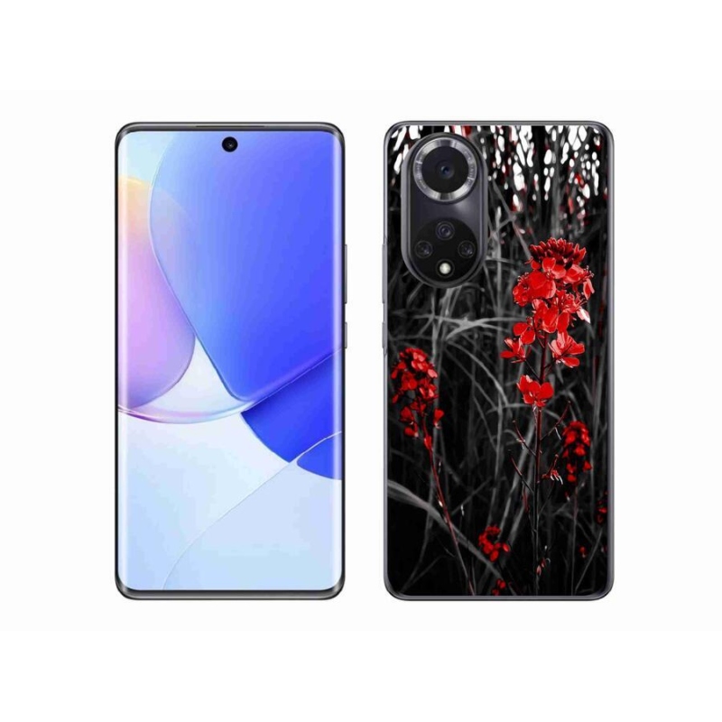 Gél borító mmCase a Huawei Nova 9-hez - piros növény