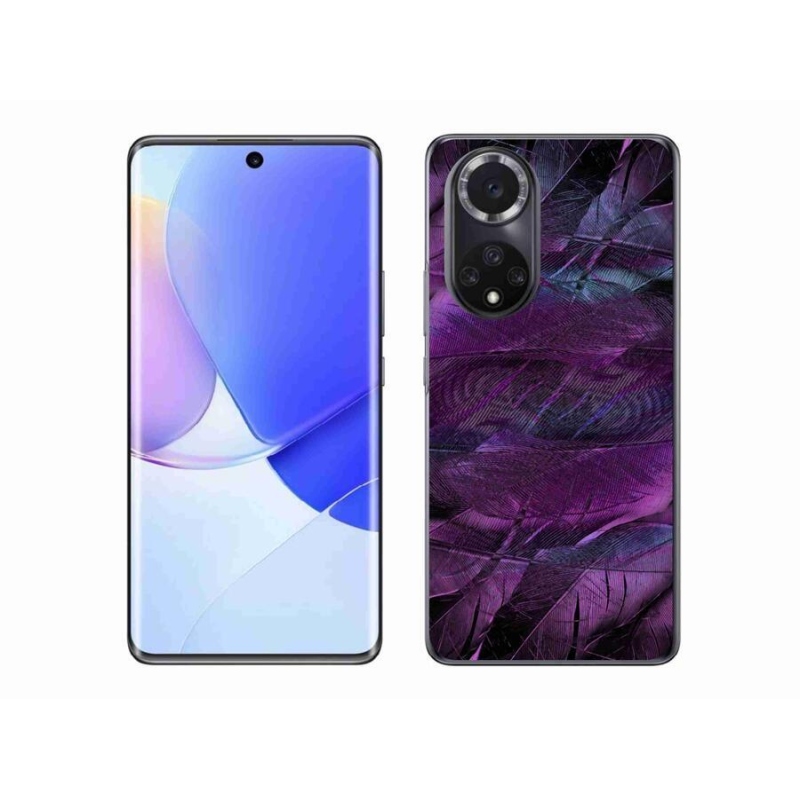 Gél borítás mmCase a Huawei Nova 9 készülékhez - lila tollak