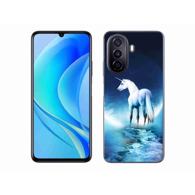 Gél borítás mmCase a Huawei Nova Y70 készülékhez - fehér egyszarvú
