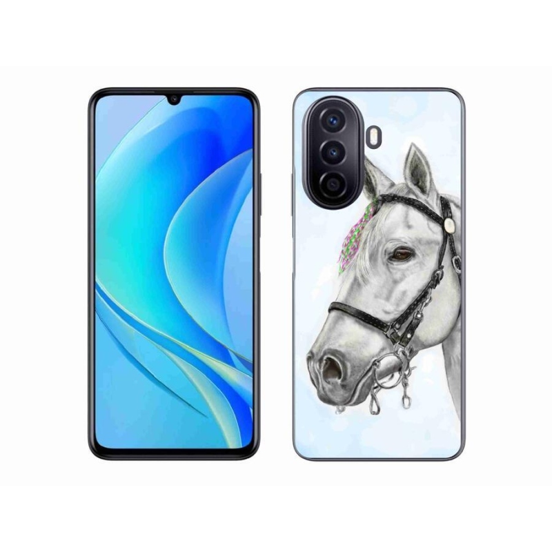 Zselés borítás mmCase a Huawei Nova Y70 készülékhez - fehér ló 1