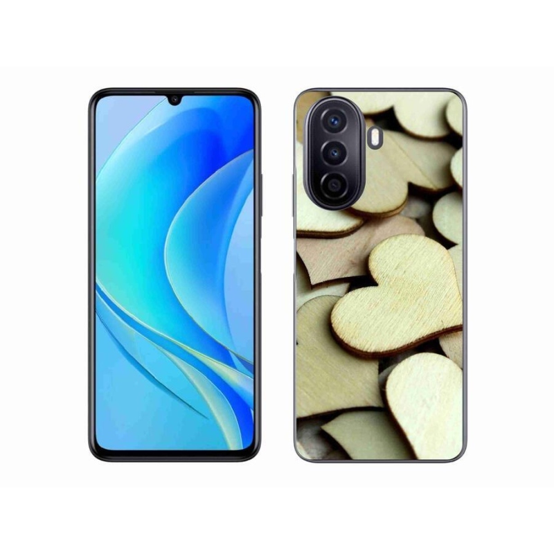 Gél borító mmCase mobil Huawei Nova Y70 - fa szívek
