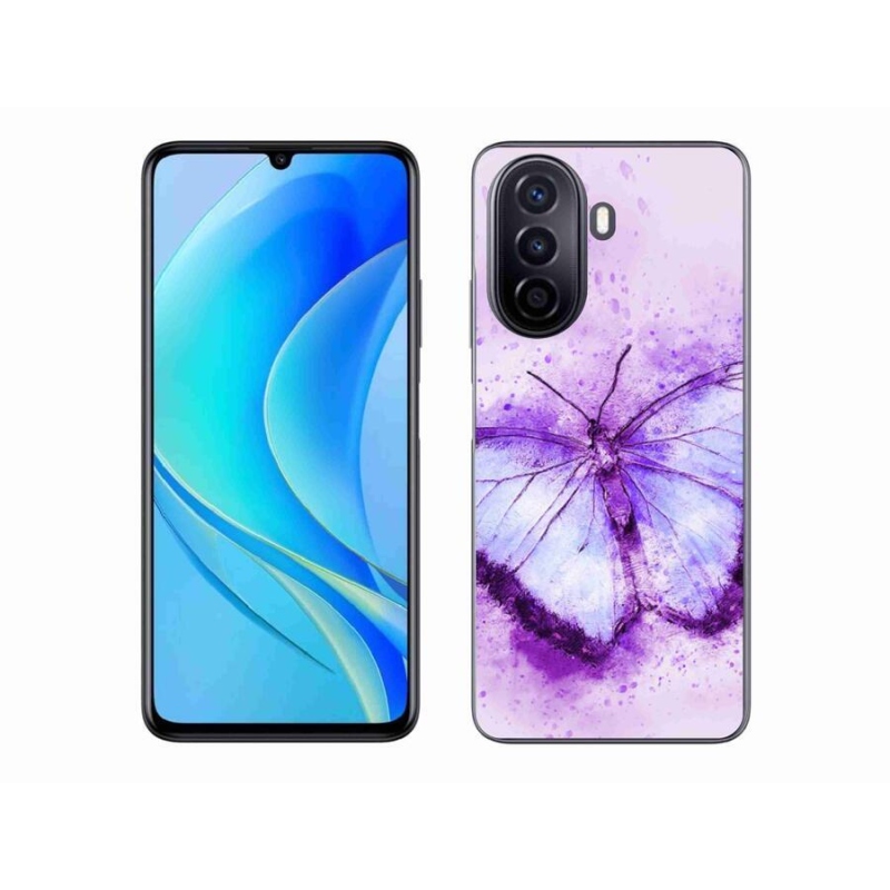 Gél borítás mmCase mobil Huawei Nova Y70 - lila pillangó
