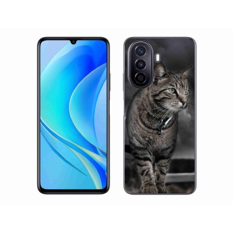 Gél borítás mmCase mobil Huawei Nova Y70 - macska