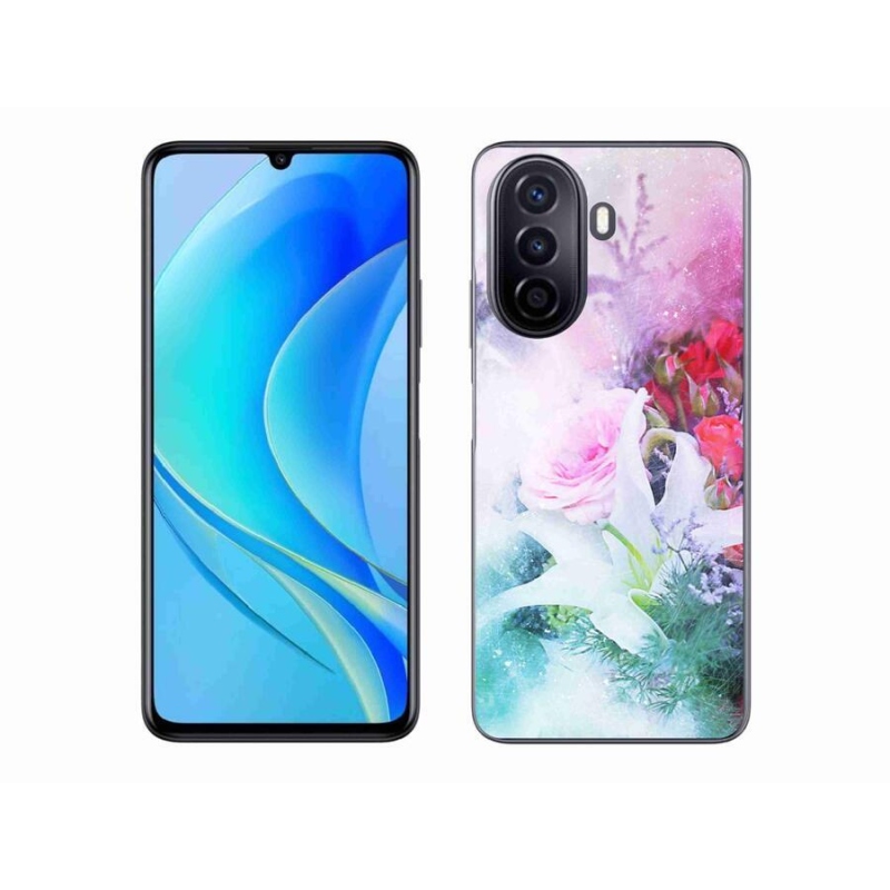 Gél borító mmCase a mobil Huawei Nova Y70 - virágok 4