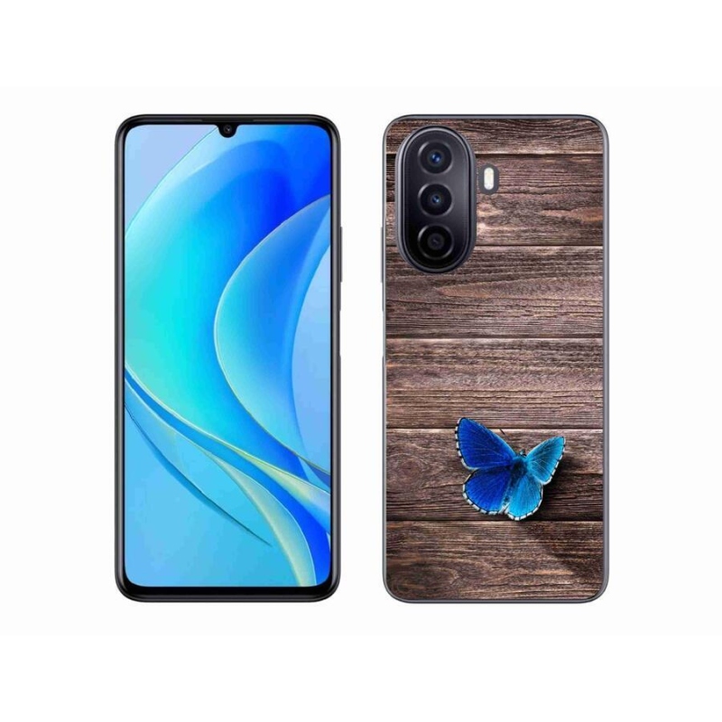 Gél borító mmCase mobiltelefonhoz Huawei Nova Y70 - kék pillangó 1