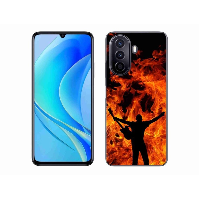 Gél borító mmCase mobil Huawei Nova Y70 - zenész és tűz