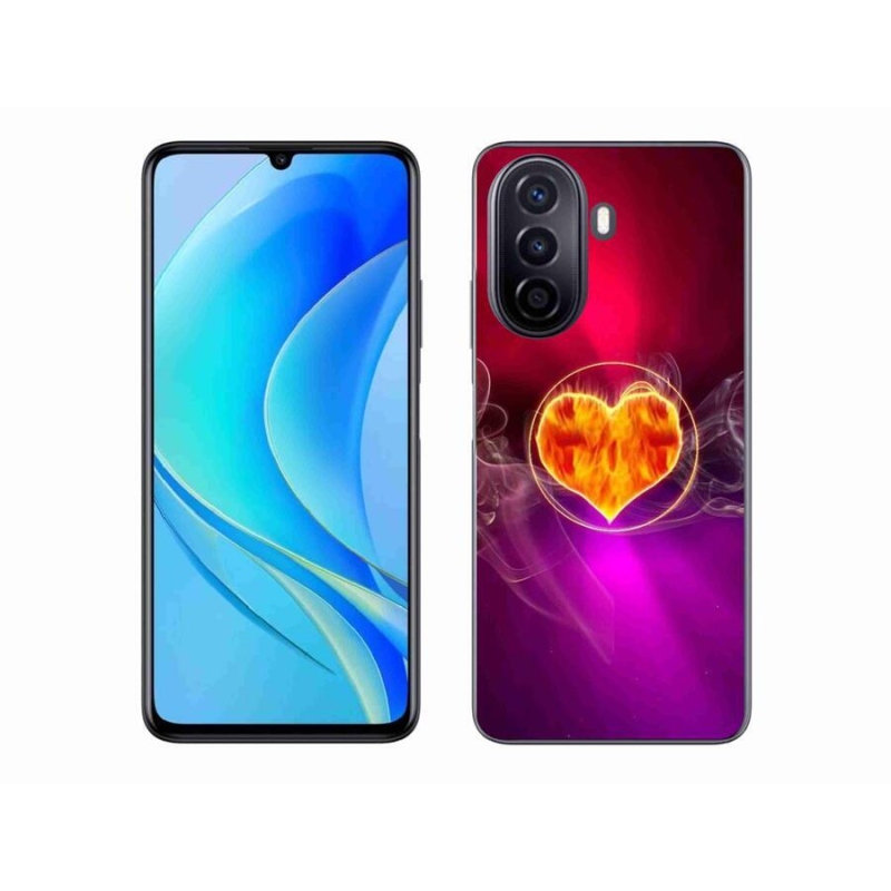 Gél borítás mmCase mobil Huawei Nova Y70 - tüzes szív