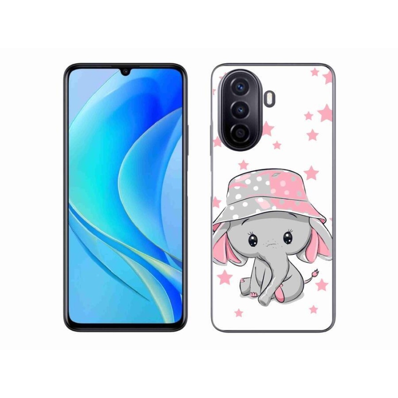 Gél borítás mmCase a Huawei Nova Y70 készülékhez - rózsaszín elefánt