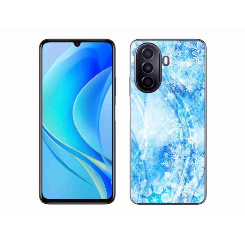 Gél borító mmCase a Huawei Nova Y70 készülékhez - hópelyhek