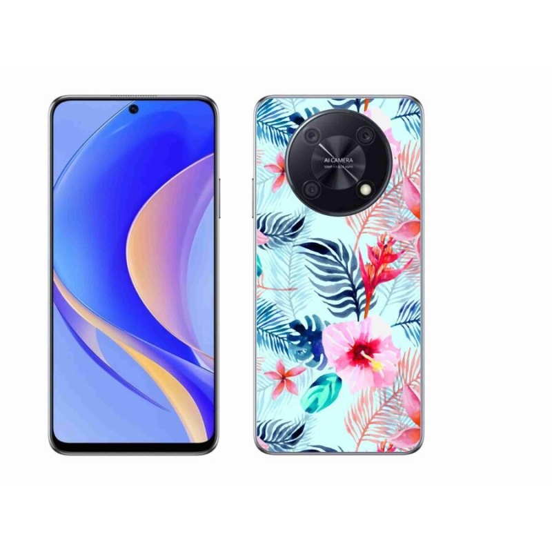 Gél borító mmCase a mobil Huawei Nova Y90 - virágokhoz