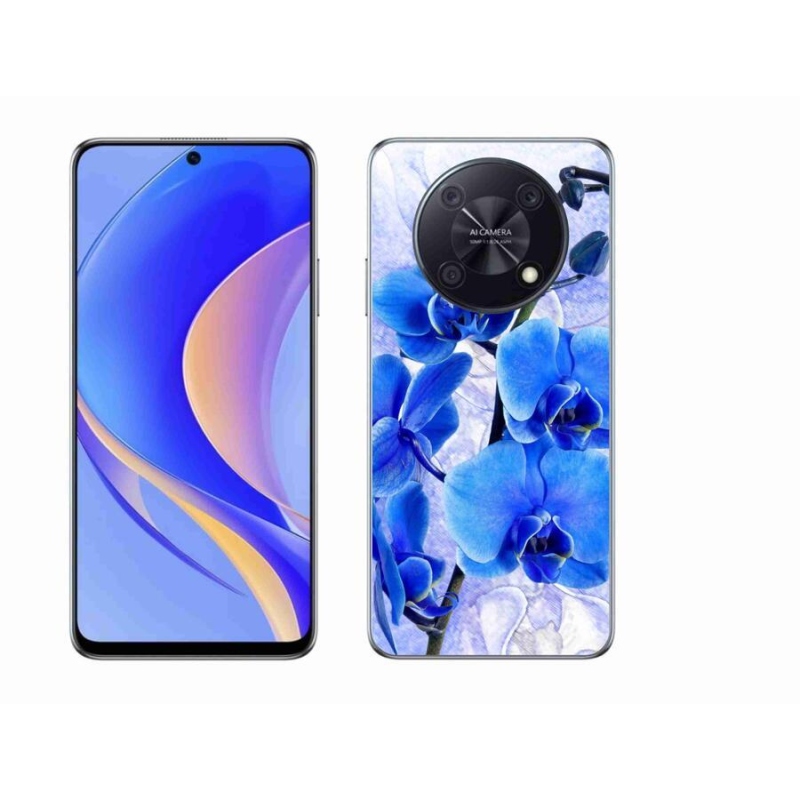 Gél borító mmCase a mobil Huawei Nova Y90 - kék virágokhoz