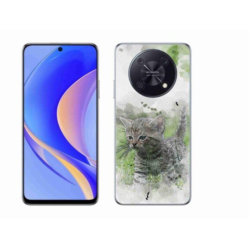 Gél borító mmCase mobil Huawei Nova Y90 - aranyos cica 1
