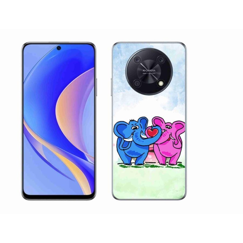 Gél borító mmCase a mobil Huawei Nova Y90 - szerelmes elefántokhoz