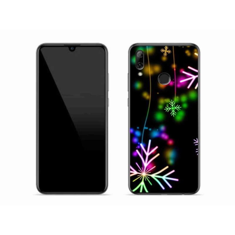 Gél borítás mmCase mobil Huawei P Smart (2019) - színes pelyhekhez