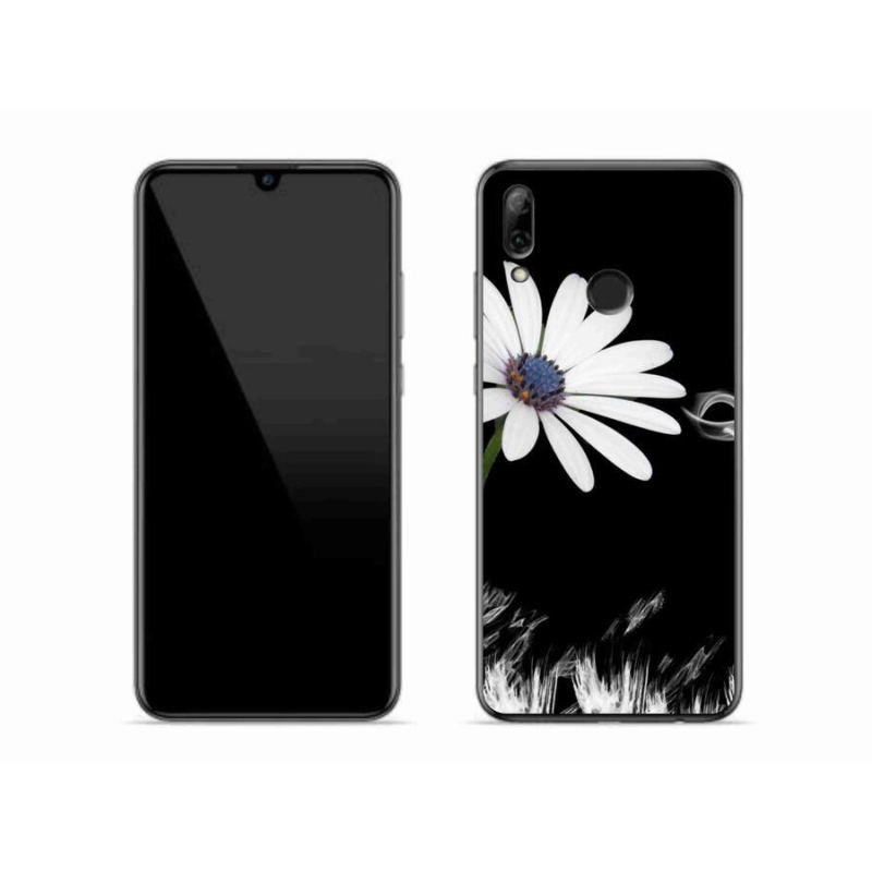 Gél borítás mmCase a Huawei P Smart (2019) - fehér virág