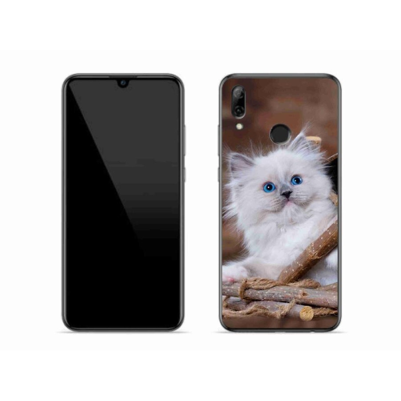 Gél borítás mmCase a Huawei P Smart (2019) - fehér cica
