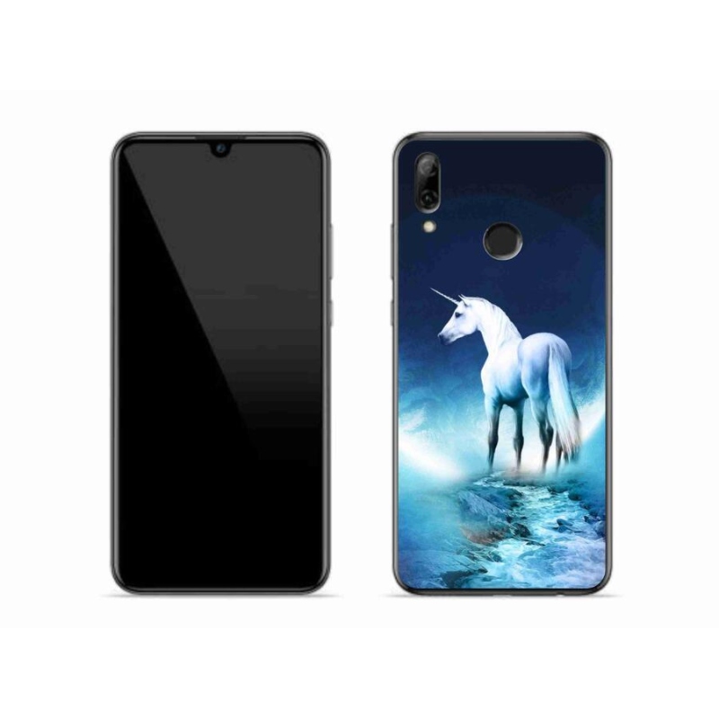 Gél borítás mmCase a Huawei P Smart (2019) - fehér egyszarvúhoz