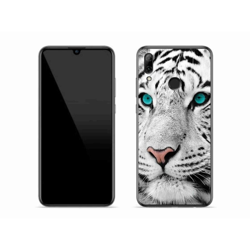 Gél borítás mmCase a Huawei P Smart (2019) - fehér tigrishez