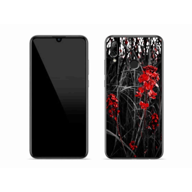 Gél borítás mmCase a Huawei P Smart (2019) - piros növényhez