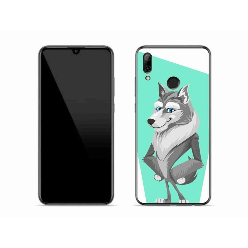 Gél borító mmCase mobil Huawei P Smart (2019) - rajzfilm farkas