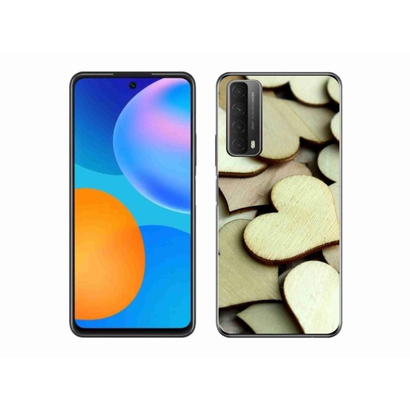 Gél borítás mmCase a Huawei P Smart (2021) - fából készült szívek