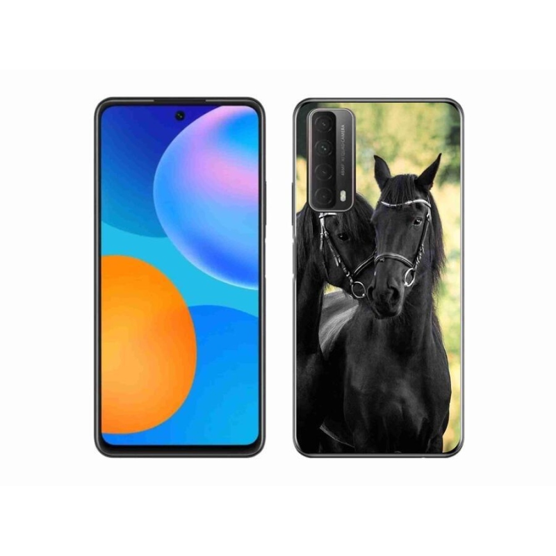 Zselés borítás mmCase a Huawei P Smart (2021) - két fekete ló