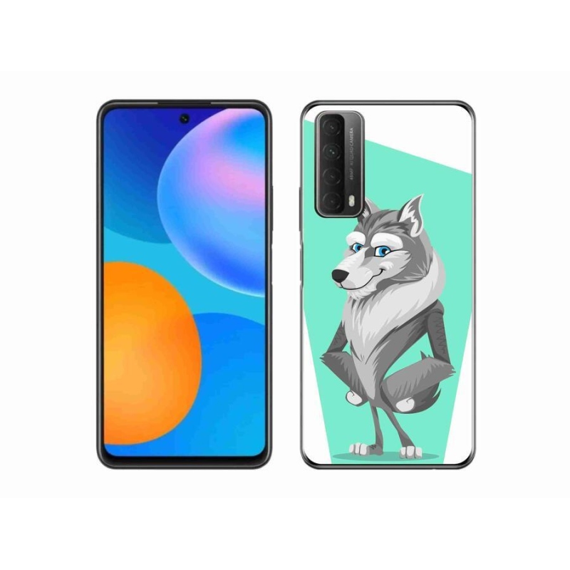 Gél borító mmCase mobiltelefonhoz Huawei P Smart (2021) - rajzfilm farkas