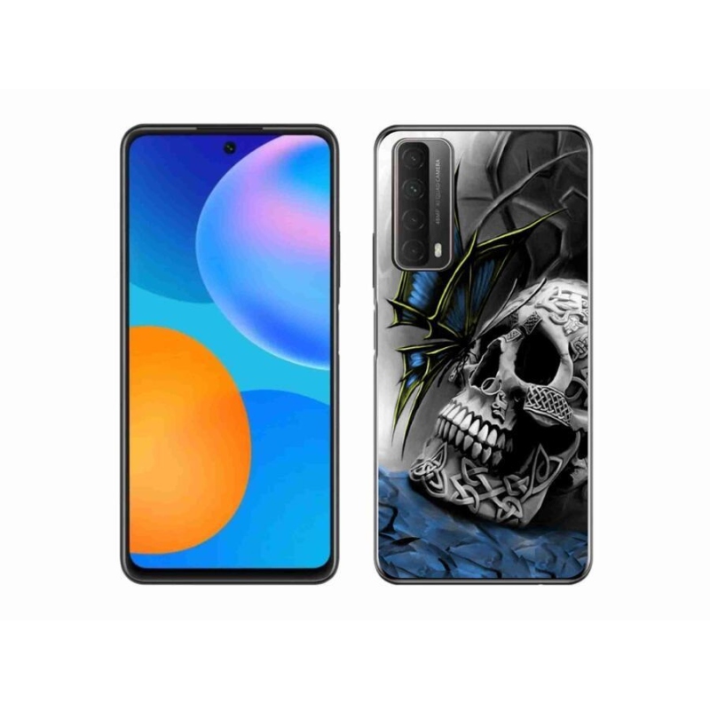 Gél borító mmCase mobil Huawei P Smart (2021) - pillangó és koponya