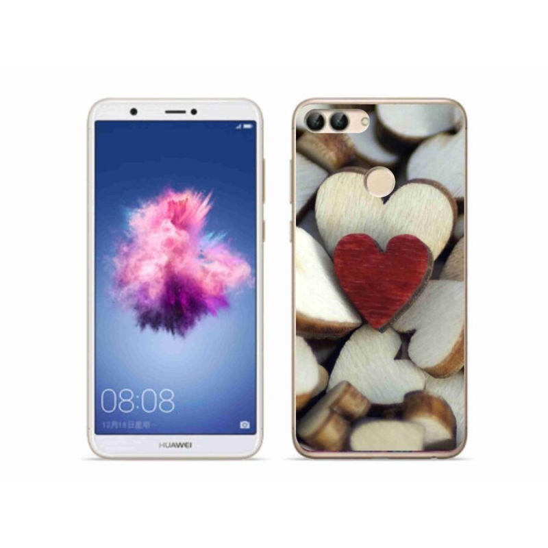 Gél borító mmCase mobiltelefonhoz Huawei P Smart - gravírozott piros szív