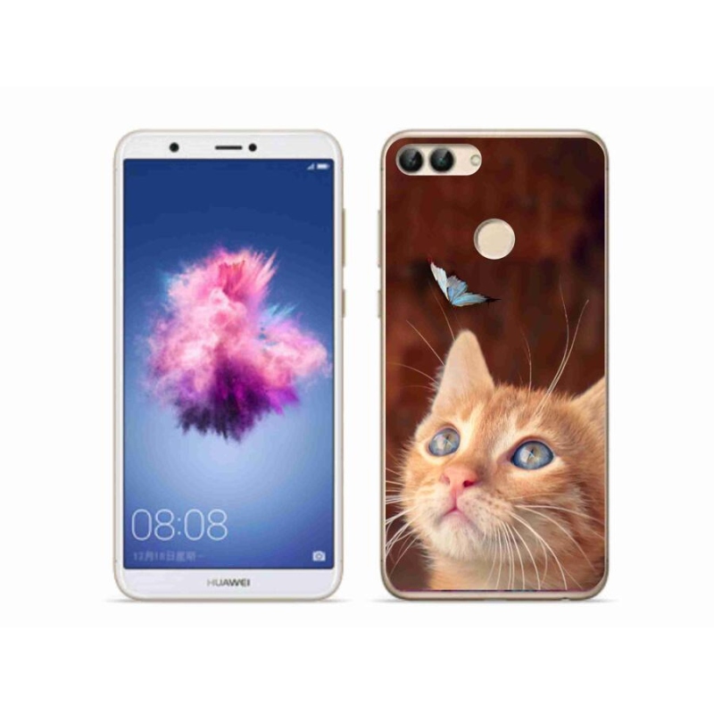 Gél borító mmCase mobil Huawei P Smart - pillangó és cica