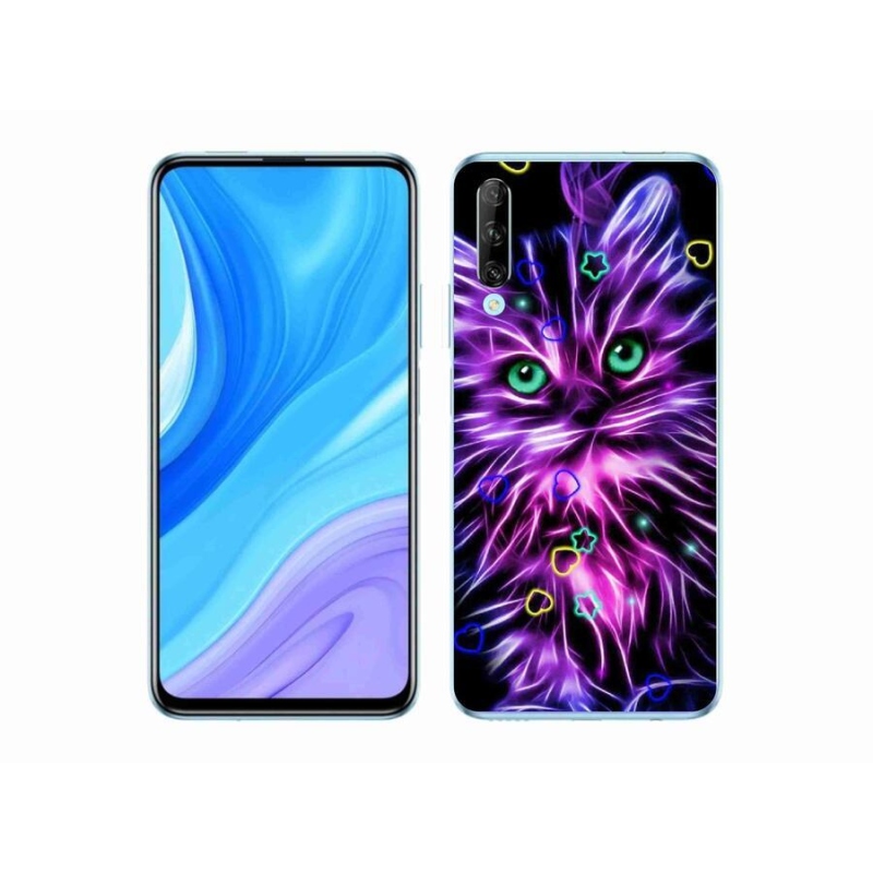 Gél borító mmCase mobil Huawei P Smart Pro (2019) - absztrakt macska