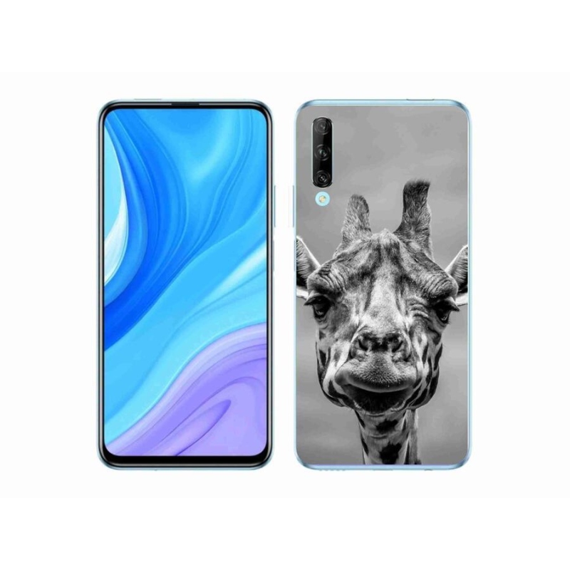 Zselés borítás mmCase a Huawei P Smart Pro (2019) - fekete-fehér zsiráfhoz