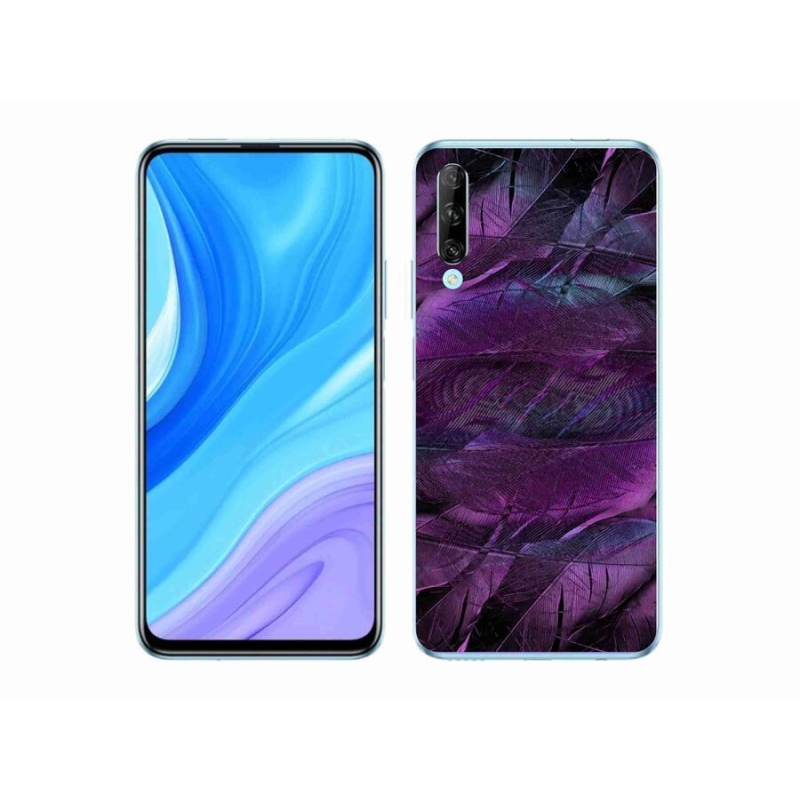 Gél védőhuzat mmCase a Huawei P Smart Pro (2019) - lila tollakhoz