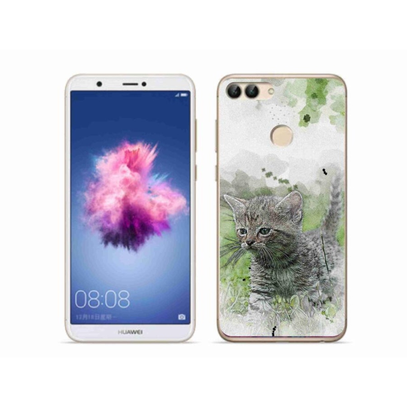 Gél borító mmCase mobil Huawei P Smart - aranyos cica 1