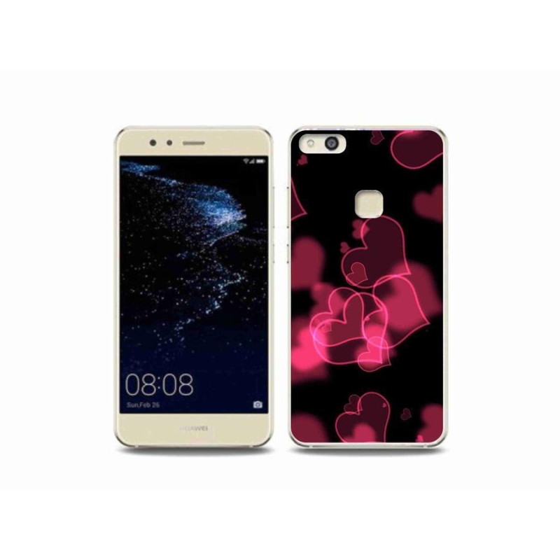 Gél borítás mmCase a Huawei P10 Lite készülékhez - piros szívek